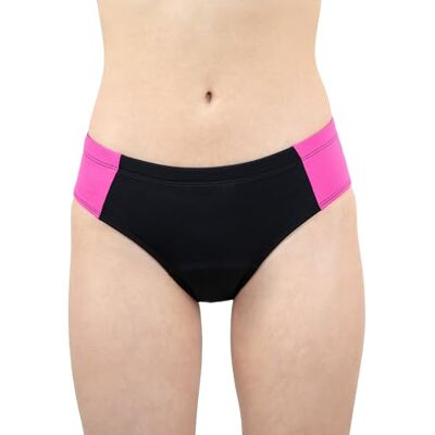 MYLILY Menstruatiebadbroekje, sportief, zwart, menstruatiebadpak voor meisjes, zwembroekje, menstruatie, tieners, lekvrij, menstruatiebadpak voor zware menstruatie, Zwart/Roze 146 MYLILY Menstruatiebadbroekje, sportief, zwart, menstruatiebadpak voor meisjes, zwembroekje, menstruatie, tieners, lekvrij, menstruatiebadpak voor zware menstruatie, Zwart/Roze 146
