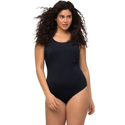 Ulla Popken Badpak, extra zachte voering, plooien aan de zijkant, eendelig badpak voor dames, Marinier, 56-58 56-58 Ulla Popken Badpak, extra zachte voering, plooien aan de zijkant, eendelig badpak voor dames, Marinier, 56-58 56-58