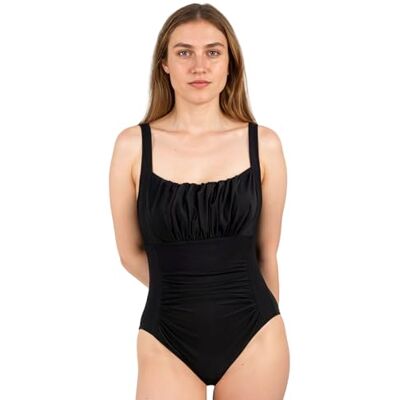 MYLILY 1-delig damesbadpak badpak met platte buik figuurvormend badpak eendelig damesbadpak, zwart., XXL XXL MYLILY 1-delig damesbadpak badpak met platte buik figuurvormend badpak eendelig damesbadpak, zwart., XXL XXL