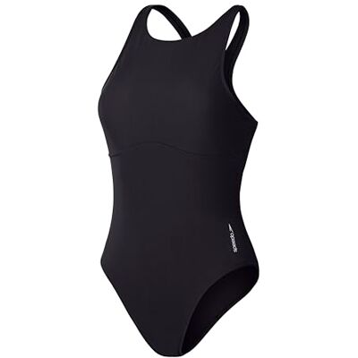 Speedo Effen eendelig badpak met opstaande kraag fitness zacht aanvoelend hoogwaardige badmode damesbadpak Speedo Effen eendelig badpak met opstaande kraag fitness zacht aanvoelend hoogwaardige badmode damesbadpak