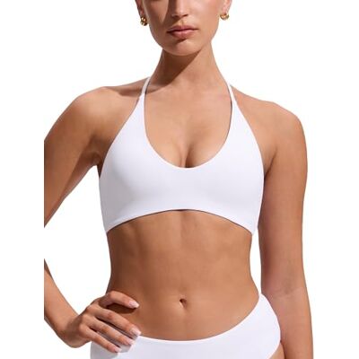 CRZ YOGA Self Tie Halter bikinitop, Wit. 42 CRZ YOGA Self Tie Halter bikinitop, Wit. 42