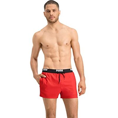 Puma heren zwembroek logo men's short length swimming shorts, Rot, XXL XXL Puma heren zwembroek logo men's short length swimming shorts, Rot, XXL XXL