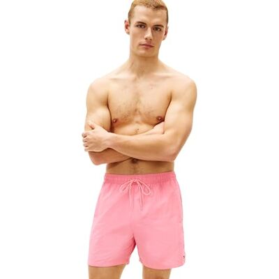 Tommy Hilfiger Medium Drawstring Um0um03477 zwembroek voor heren, Roze (Pop Pink), S S Tommy Hilfiger Medium Drawstring Um0um03477 zwembroek voor heren, Roze (Pop Pink), S S