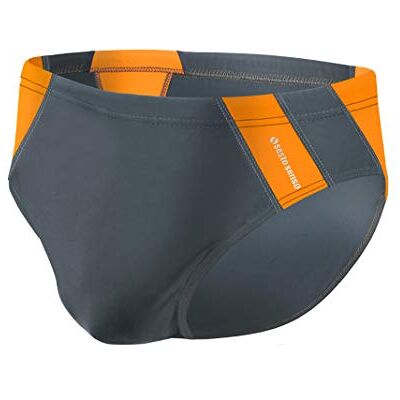 sesto senso ® Zwembroek voor heren, boxershorts, broek (maat M tot 4XL), slips, zwemsport, Grafiet Oranje Bd 447 XXL sesto senso ® Zwembroek voor heren, boxershorts, broek (maat M tot 4XL), slips, zwemsport, Grafiet Oranje Bd 447 XXL