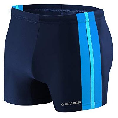 sesto senso Zwembroek voor heren, waterdicht, maat M tot 4XL, Bd 382 Blauw, M M sesto senso Zwembroek voor heren, waterdicht, maat M tot 4XL, Bd 382 Blauw, M M