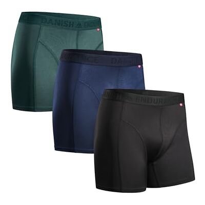 DANISH ENDURANCE Sportboxershorts voor heren, ademend, zacht, schuurt niet, 3 stuks M DANISH ENDURANCE Sportboxershorts voor heren, ademend, zacht, schuurt niet, 3 stuks M