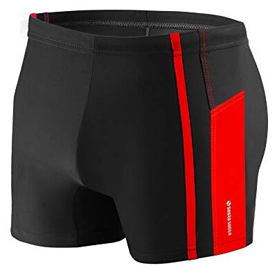 sesto senso Zwemshorts voor heren nauwsluitend badpak maat M tot 4XL, Zwart Rood Bd 364, XXL XXL sesto senso Zwemshorts voor heren nauwsluitend badpak maat M tot 4XL, Zwart Rood Bd 364, XXL XXL