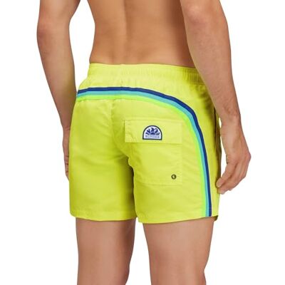 SUNDEK Heren elastische taille boardshort, zwembroek 35,6 cm lengte 12,7 cm binnenbeenlengte retro heren, 23017 Wow 17, XL XL SUNDEK Heren elastische taille boardshort, zwembroek 35,6 cm lengte 12,7 cm binnenbeenlengte retro heren, 23017 Wow 17, XL XL
