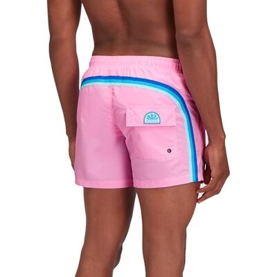 SUNDEK Heren elastische taille boardshort, zwembroek 35,6 cm lengte 12,7 cm binnenbeenlengte retro heren, 57002 Pioen 02, M M SUNDEK Heren elastische taille boardshort, zwembroek 35,6 cm lengte 12,7 cm binnenbeenlengte retro heren, 57002 Pioen 02, M M