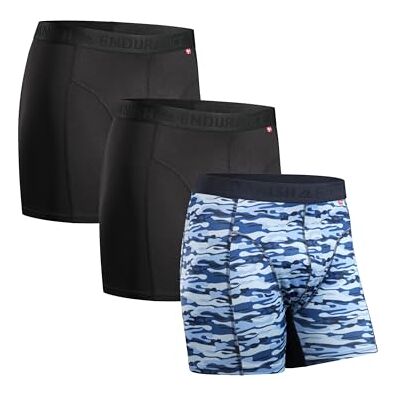 DANISH ENDURANCE Sportboxershorts voor heren, ademend, zacht, schuurt niet, 3 stuks XL DANISH ENDURANCE Sportboxershorts voor heren, ademend, zacht, schuurt niet, 3 stuks XL