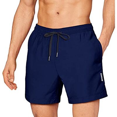 BENNIES Zwembroek voor heren, sportbroek voor heren, korte shorts, badmode, boardshorts, sneldrogend, korte broek, zwembroek, vrijetijdsbroek met trekkoord, zwemmen, surfen, watersport, reizen, zomerblauw, Blau, XL XL BENNIES Zwembroek voor heren, sportbroek voor heren, korte shorts, badmode, boardshorts, sneldrogend, korte broek, zwembroek, vrijetijdsbroek met trekkoord, zwemmen, surfen, watersport, reizen, zomerblauw, Blau, XL XL