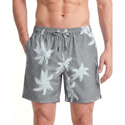 maamgic heren zwemshort FAST DRYING boardshort trainingsbroek met mesh voering en verstelbaar trekkoord, Kokosgrijs, M M maamgic heren zwemshort FAST DRYING boardshort trainingsbroek met mesh voering en verstelbaar trekkoord, Kokosgrijs, M M