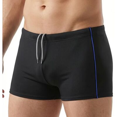 MANA MANA Zwembroek voor heren, zwembad, elastisch, sneldrogend, sport, met trekkoord, voor zwemmen, strand, vakantie, zwembroek, heren, maat, Zwart/Blauw XXL-3XL MANA MANA Zwembroek voor heren, zwembad, elastisch, sneldrogend, sport, met trekkoord, voor zwemmen, strand, vakantie, zwembroek, heren, maat, Zwart/Blauw XXL-3XL