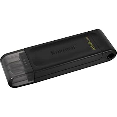 Kingston DataTraveler 70 DT70/256GB USB-C USB-stick, zwart Kingston DataTraveler 70 DT70/256GB USB-C USB-stick, zwart