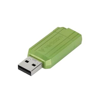 Verbatim PinStripe USB-stick, 64 GB, USB 2.0, flashgeheugen voor laptop, laptop, ultrabook, tv, autoradio, met drukmechanisme, eucalyptusgroen Verbatim PinStripe USB-stick, 64 GB, USB 2.0, flashgeheugen voor laptop, laptop, ultrabook, tv, autoradio, met drukmechanisme, eucalyptusgroen