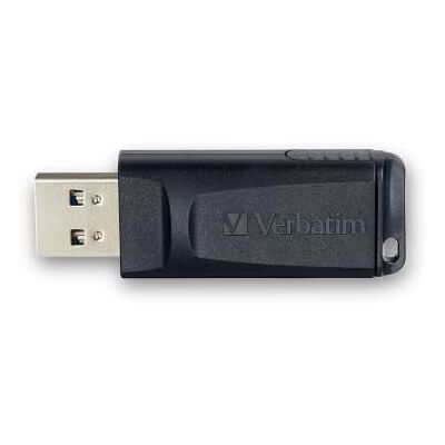 Verbatim USB-stick Slider 16 GB USB 2.0 voor laptop, ultrabook, tv, autoradio, met drukknopsysteem, zwart Verbatim USB-stick Slider 16 GB USB 2.0 voor laptop, ultrabook, tv, autoradio, met drukknopsysteem, zwart
