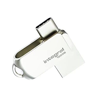 Integral USB 3.2 Gen 1 type C en type A stick met robuuste metalen behuizing, snelle en eenvoudige overdrachtssnelheid, Plug and Play voor iPhone 15, 16, MacBook Pro/Air en iPad Pro 128 GB Integral USB 3.2 Gen 1 type C en type A stick met robuuste metalen behuizing, snelle en eenvoudige overdrachtssnelheid, Plug and Play voor iPhone 15, 16, MacBook Pro/Air en iPad Pro 128 GB