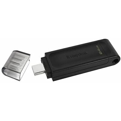 Kingston DataTraveler 70 DT70/64GB USB-C-stick, zwart Kingston DataTraveler 70 DT70/64GB USB-C-stick, zwart