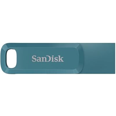 SanDisk Ultra Dual Drive Go USB-stick, snelheid tot 400 MB/s, USB Type-C en USB Type-A omkeerbare aansluitingen, opslagmedium voor Android smartphone, tabletten, Mac en pc, 1 TB, Navagio blauw SanDisk Ultra Dual Drive Go USB-stick, snelheid tot 400 MB/s, USB Type-C en USB Type-A omkeerbare aansluitingen, opslagmedium voor Android smartphone, tabletten, Mac en pc, 1 TB, Navagio blauw
