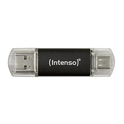 Intenso Twist Line USB 3.2 Gen 1 x 1, dubbele aansluiting: USB-C & USB-A, 128 GB, 70 MB/s, antraciet Intenso Twist Line USB 3.2 Gen 1 x 1, dubbele aansluiting: USB-C & USB-A, 128 GB, 70 MB/s, antraciet