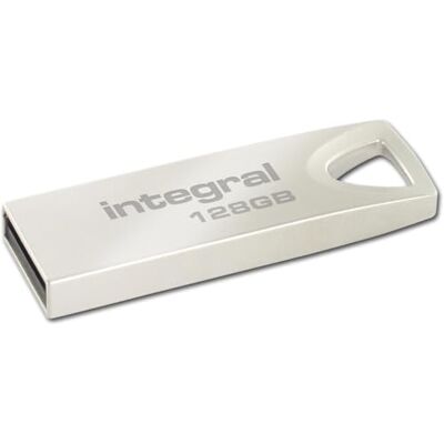 Integral 128 GB USB 2.0 stick met metalen behuizing voor sleutelhanger, een elegante en elegante oplossing voor het overdragen en opslaan van je bestanden Integral 128 GB USB 2.0 stick met metalen behuizing voor sleutelhanger, een elegante en elegante oplossing voor het overdragen en opslaan van je bestanden