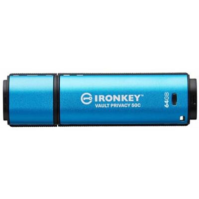 Kingston IronKey Vault IKVP50C/64GB FIPS 197-gecertificeerde USB type C-drive en XTS-AES 256-bit gecodeerd voor gegevensbescherming Kingston IronKey Vault IKVP50C/64GB FIPS 197-gecertificeerde USB type C-drive en XTS-AES 256-bit gecodeerd voor gegevensbescherming