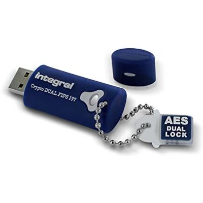 Integral 8 GB Crypto-197 256-Bit 3.0 USB-flashdrive, gecodeerd, dubbel wachtwoord, FIPS 197-gecertificeerd, bescherming van wachtwoordaanvallen door brute kracht en waterdicht ontwerp Integral 8 GB Crypto-197 256-Bit 3.0 USB-flashdrive, gecodeerd, dubbel wachtwoord, FIPS 197-gecertificeerd, bescherming van wachtwoordaanvallen door brute kracht en waterdicht ontwerp