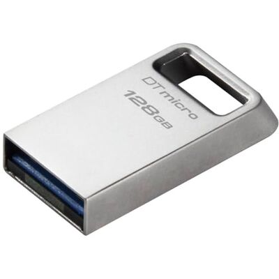 Kingston DataTraveler Micro USB-stick, 128 GB, 200 MB/s, metaal, USB 3.2 Gen 1 DTMC3G2/128 GB Kingston DataTraveler Micro USB-stick, 128 GB, 200 MB/s, metaal, USB 3.2 Gen 1 DTMC3G2/128 GB