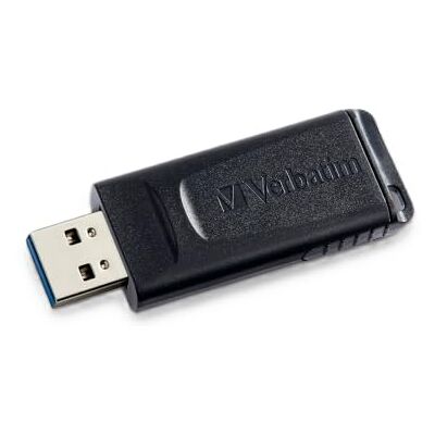 Verbatim USB-stick Slider 16 GB USB 2.0 voor laptop, ultrabook, tv, autoradio, met drukknopsysteem, zwart Verbatim USB-stick Slider 16 GB USB 2.0 voor laptop, ultrabook, tv, autoradio, met drukknopsysteem, zwart