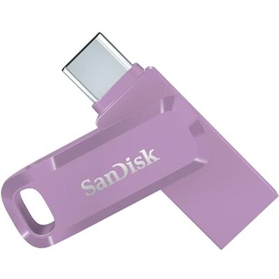 SanDisk Ultra Dual Drive Go USB-stick, snelheid tot 400 MB/s, USB Type-C en USB Type-A omkeerbare aansluitingen, opslagmedium voor Android smartphone, tabletten, Mac en pc, 1 TB, lavendel SanDisk Ultra Dual Drive Go USB-stick, snelheid tot 400 MB/s, USB Type-C en USB Type-A omkeerbare aansluitingen, opslagmedium voor Android smartphone, tabletten, Mac en pc, 1 TB, lavendel