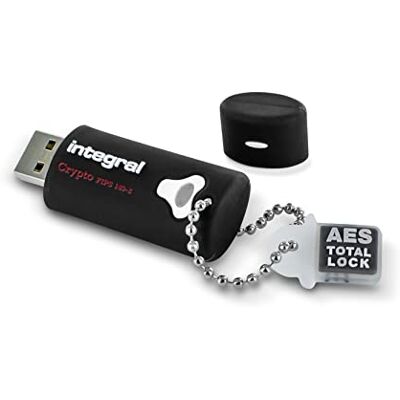 Integral USB-stick 64 GB Crypto-140-2 256-bit 3.0 USB flashdrive versleuteld, FIPS 140-2 niveau 3, wachtwoordbeveiliging door ruwe kracht en waterdicht ontwerp Integral USB-stick 64 GB Crypto-140-2 256-bit 3.0 USB flashdrive versleuteld, FIPS 140-2 niveau 3, wachtwoordbeveiliging door ruwe kracht en waterdicht ontwerp
