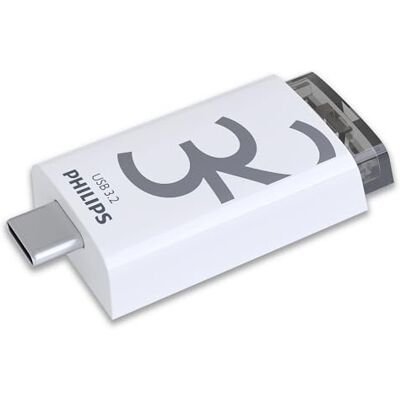 Philips Click Edition USB 3.2 Gen 1 USB-stick 32 GB voor pc, laptop, smartphone, tablet met USB-C poort, leessnelheid tot 120 MB/s Philips Click Edition USB 3.2 Gen 1 USB-stick 32 GB voor pc, laptop, smartphone, tablet met USB-C poort, leessnelheid tot 120 MB/s