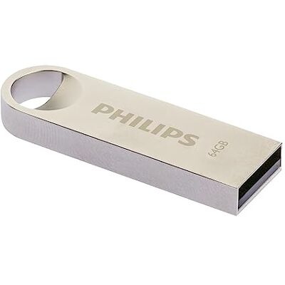 Philips Moon Edition High Speed USB 2.0, 64 GB, voor pc, laptop, computergegevensopslag, leessnelheid tot 20 MB/s, aluminium, sleutelhanger Philips Moon Edition High Speed USB 2.0, 64 GB, voor pc, laptop, computergegevensopslag, leessnelheid tot 20 MB/s, aluminium, sleutelhanger