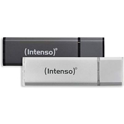 Intenso Alu Line 3521480 USB-stick, 32 GB, zilverkleurig / antraciet dubbelpak Intenso Alu Line 3521480 USB-stick, 32 GB, zilverkleurig / antraciet dubbelpak