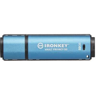 Kingston IronKey Vault Privacy 50 FIPS 197-gecertificeerd en XTS-AES 256-bit gecodeerde USB-stick voor gegevensbescherming IKVP50-32GB Kingston IronKey Vault Privacy 50 FIPS 197-gecertificeerd en XTS-AES 256-bit gecodeerde USB-stick voor gegevensbescherming IKVP50-32GB