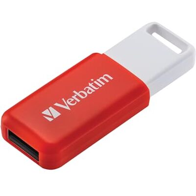 Verbatim DataBar USB 2.0, 16 GB, rood Verbatim DataBar USB 2.0, 16 GB, rood