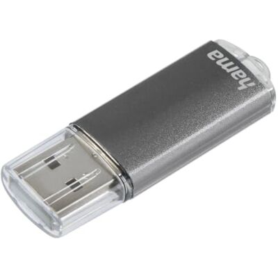 Hama Laeta" USB-stick 2.0 16 GB (gegevensoverdracht tot 10 MB/s, USB-stick met oogring, vergrendelingskap, voor Windows/Macbook, metaal) grijs Hama Laeta" USB-stick 2.0 16 GB (gegevensoverdracht tot 10 MB/s, USB-stick met oogring, vergrendelingskap, voor Windows/Macbook, metaal) grijs