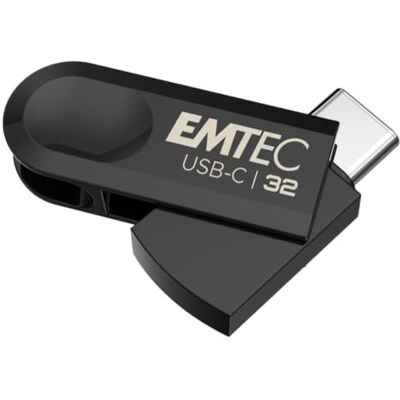EMTEC USB 3.2 Type-C Single C280 ECMMD32GC283 Flash Drive Universele compatibiliteit USB 3.2 Lezen 80MB/s, schrijven 20MB/s, Eco Design, 32 GB/GB EMTEC USB 3.2 Type-C Single C280 ECMMD32GC283 Flash Drive Universele compatibiliteit USB 3.2 Lezen 80MB/s, schrijven 20MB/s, Eco Design, 32 GB/GB