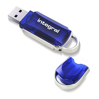Integral 128 GB USB-stick 2.0 Courier, blauw Integral 128 GB USB-stick 2.0 Courier, blauw