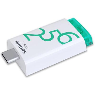 Philips Click Edition USB 3.2 Gen 1 USB-stick 256 GB voor pc, laptop, smartphone, tablet met USB-C poort, leessnelheid tot 120 MB/s Philips Click Edition USB 3.2 Gen 1 USB-stick 256 GB voor pc, laptop, smartphone, tablet met USB-C poort, leessnelheid tot 120 MB/s