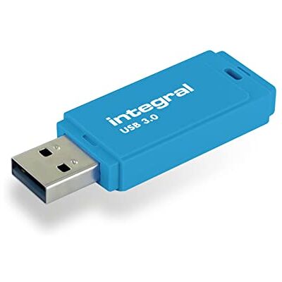Integral USB-stick 3.2 Gen 1, 128 GB, neonblauw Integral USB-stick 3.2 Gen 1, 128 GB, neonblauw