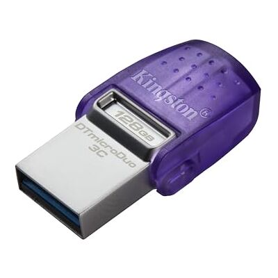 Kingston DataTraveler microDuo 3C, USB-stick, 128 GB, USB Gen 3 Type-C en Type-A, DTDUO3CG3/128 GB Kingston DataTraveler microDuo 3C, USB-stick, 128 GB, USB Gen 3 Type-C en Type-A, DTDUO3CG3/128 GB
