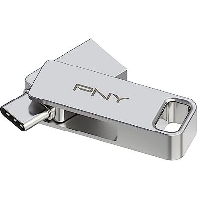 PNY 128 GB Duo Link USB 3.2 Type-C Dual Flash Drive voor Android-apparaten en computers – extern mobiel geheugen voor foto's, video's en andere – 200 MB/s PNY 128 GB Duo Link USB 3.2 Type-C Dual Flash Drive voor Android-apparaten en computers – extern mobiel geheugen voor foto's, video's en andere – 200 MB/s