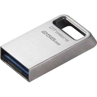 Kingston DataTraveler Micro USB-stick, 256 GB, 200 MB/s, metaal, USB 3.2 Gen 1 DTMC3G2/256 GB Kingston DataTraveler Micro USB-stick, 256 GB, 200 MB/s, metaal, USB 3.2 Gen 1 DTMC3G2/256 GB