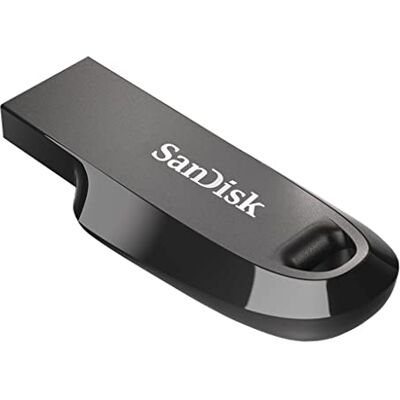 SanDisk USB 3.2 Ultra Curve 64 GB tot 100 MB/s zwart SanDisk USB 3.2 Ultra Curve 64 GB tot 100 MB/s zwart