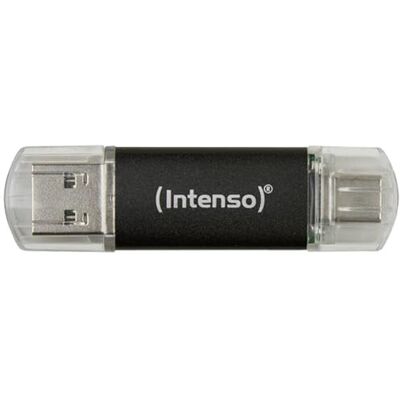 Intenso Twist Line USB 3.2 Gen 1 x 1, dubbele aansluiting: USB-C & USB-A, 64 GB, 70 MB/s, antraciet Intenso Twist Line USB 3.2 Gen 1 x 1, dubbele aansluiting: USB-C & USB-A, 64 GB, 70 MB/s, antraciet
