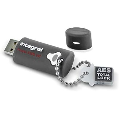 Integral USB-stick, 4 GB, Crypto-197, 256-bit, 3.0, USB, gecodeerd flashdrive, gecertificeerd volgens FIPS 197, bescherming van wachtwoordaanvallen door brute kracht en waterdicht dubbellaags ontwerp Integral USB-stick, 4 GB, Crypto-197, 256-bit, 3.0, USB, gecodeerd flashdrive, gecertificeerd volgens FIPS 197, bescherming van wachtwoordaanvallen door brute kracht en waterdicht dubbellaags ontwerp