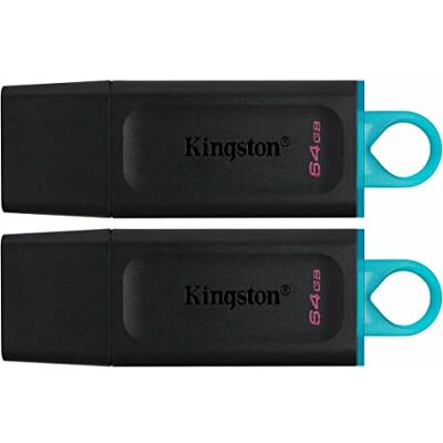Kingston DataTraveler Exodia DTX/64GB-2P USB-stick 3.2 Gen 1 met beschermkap en sleutelhanger, verschillende kleuren Kingston DataTraveler Exodia DTX/64GB-2P USB-stick 3.2 Gen 1 met beschermkap en sleutelhanger, verschillende kleuren