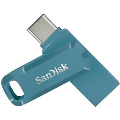 SanDisk Ultra Dual Drive Go USB-stick, snelheid tot 400 MB/s, USB Type-C en USB Type-A omkeerbare aansluitingen, opslagmedium voor Android smartphone, tabletten, Mac en pc, 128 GB, Navagio blauw SanDisk Ultra Dual Drive Go USB-stick, snelheid tot 400 MB/s, USB Type-C en USB Type-A omkeerbare aansluitingen, opslagmedium voor Android smartphone, tabletten, Mac en pc, 128 GB, Navagio blauw