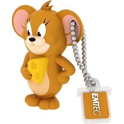 EMTEC ECMMD16GHB103 USB-stick, 2.0, licentieserie, collectie HB102, Hanna Barbera, 16 GB, Jerry figuur, zachte gum EMTEC ECMMD16GHB103 USB-stick, 2.0, licentieserie, collectie HB102, Hanna Barbera, 16 GB, Jerry figuur, zachte gum